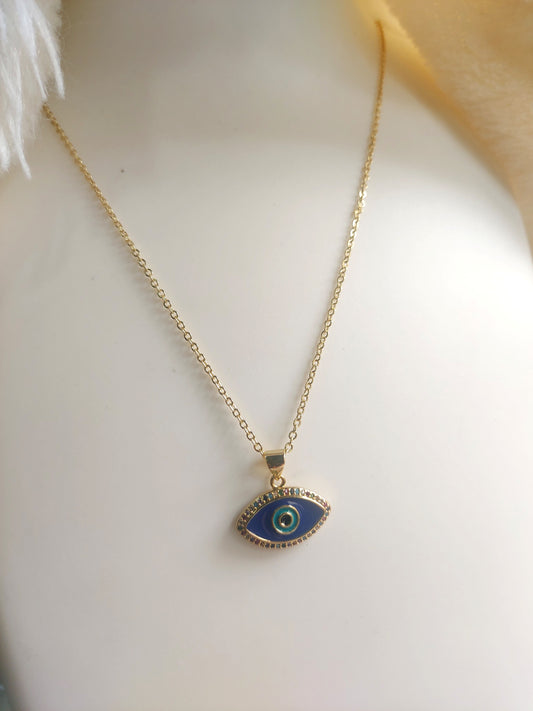 Amulet Blue Studded Evil Eye Neckpiece