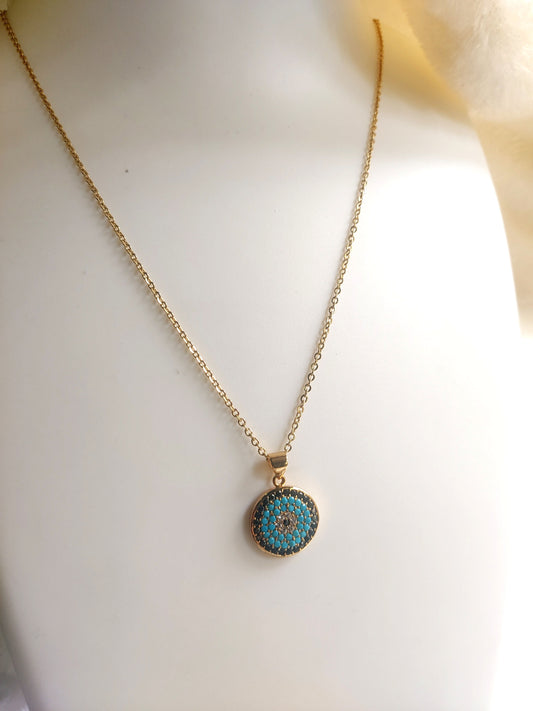 Druzy Evil Eye Neckpiece