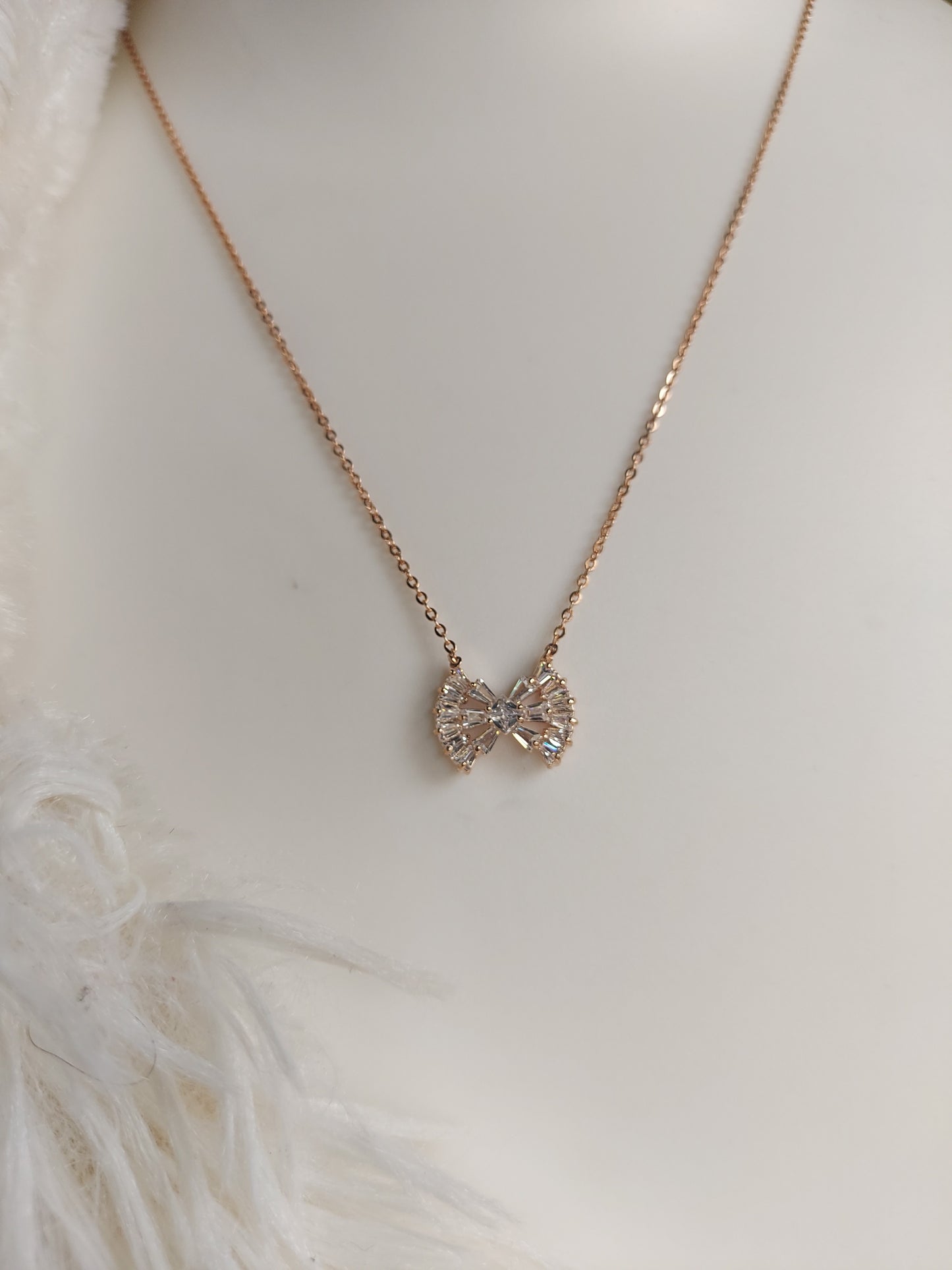 Crystal Bow necklace