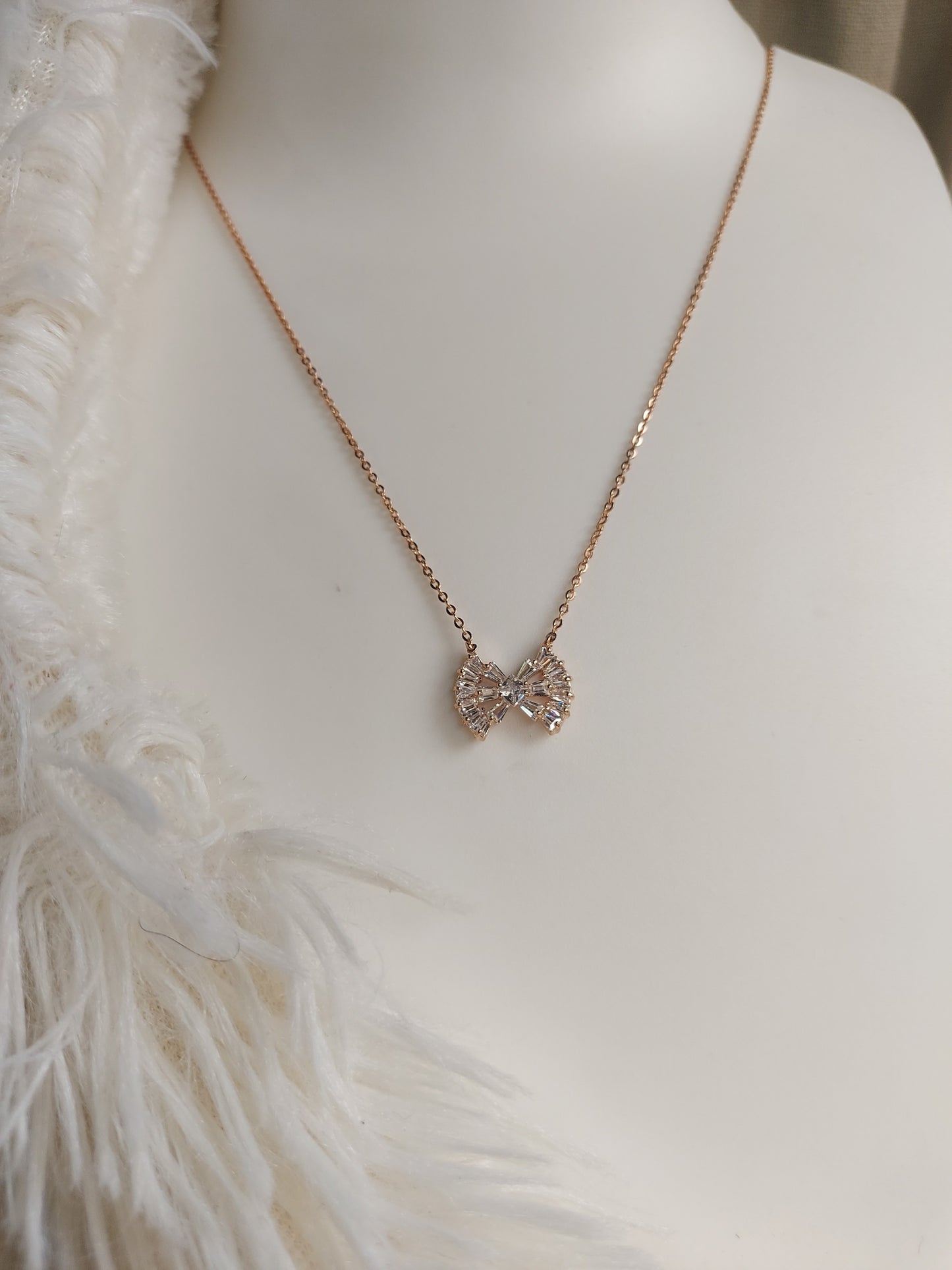 Crystal Bow necklace