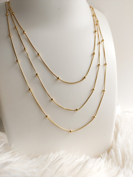 Gold Satellite Ball Neckpiece