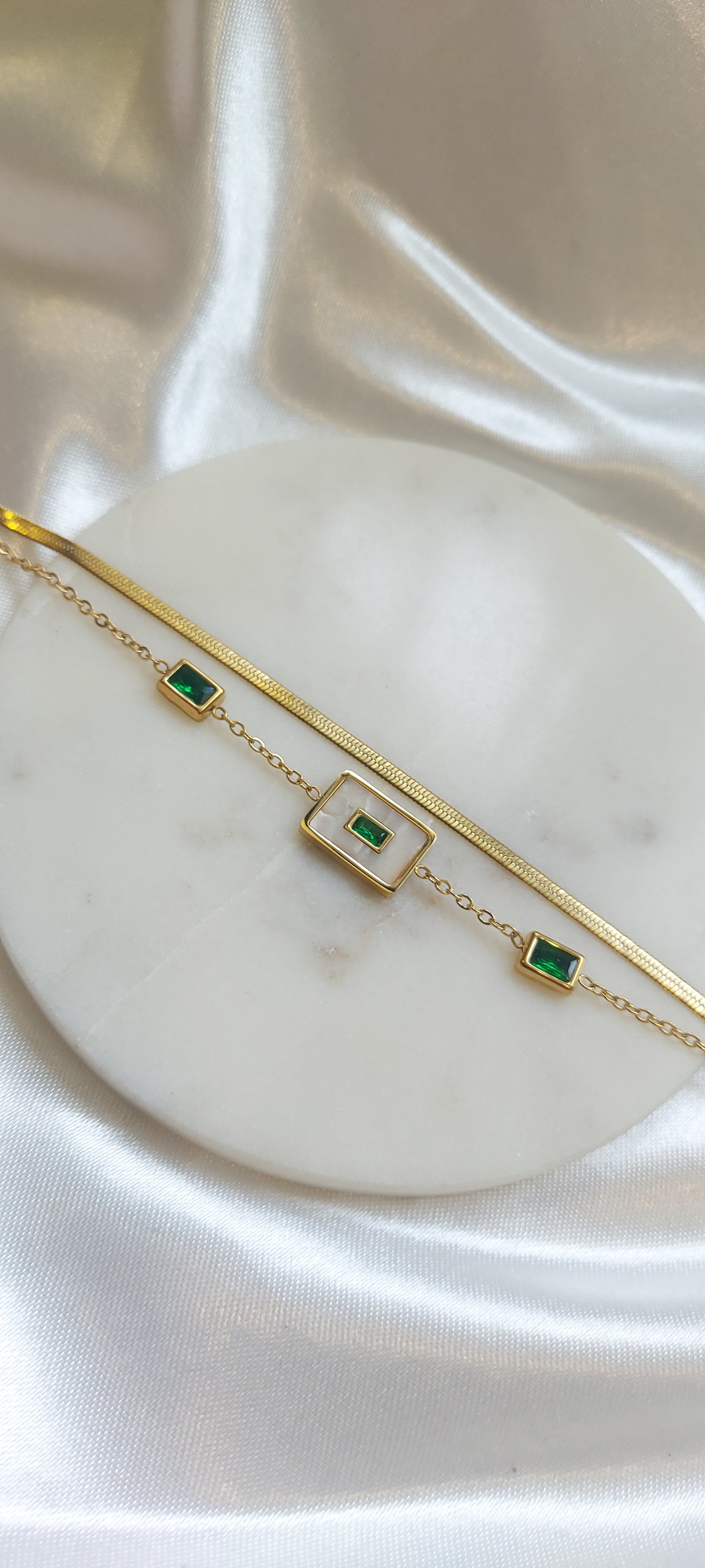 Mosaic Emerald Bracelet