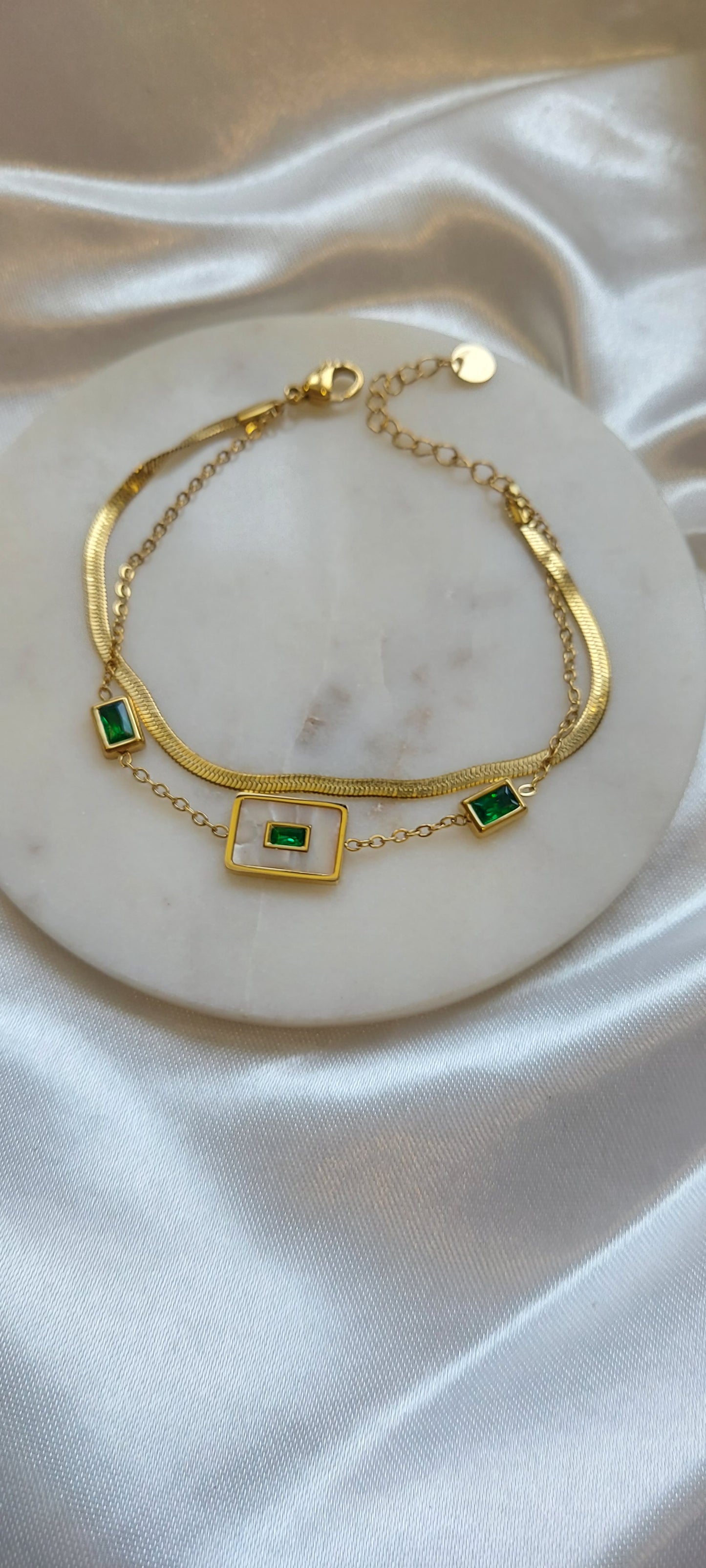 Mosaic Emerald Bracelet