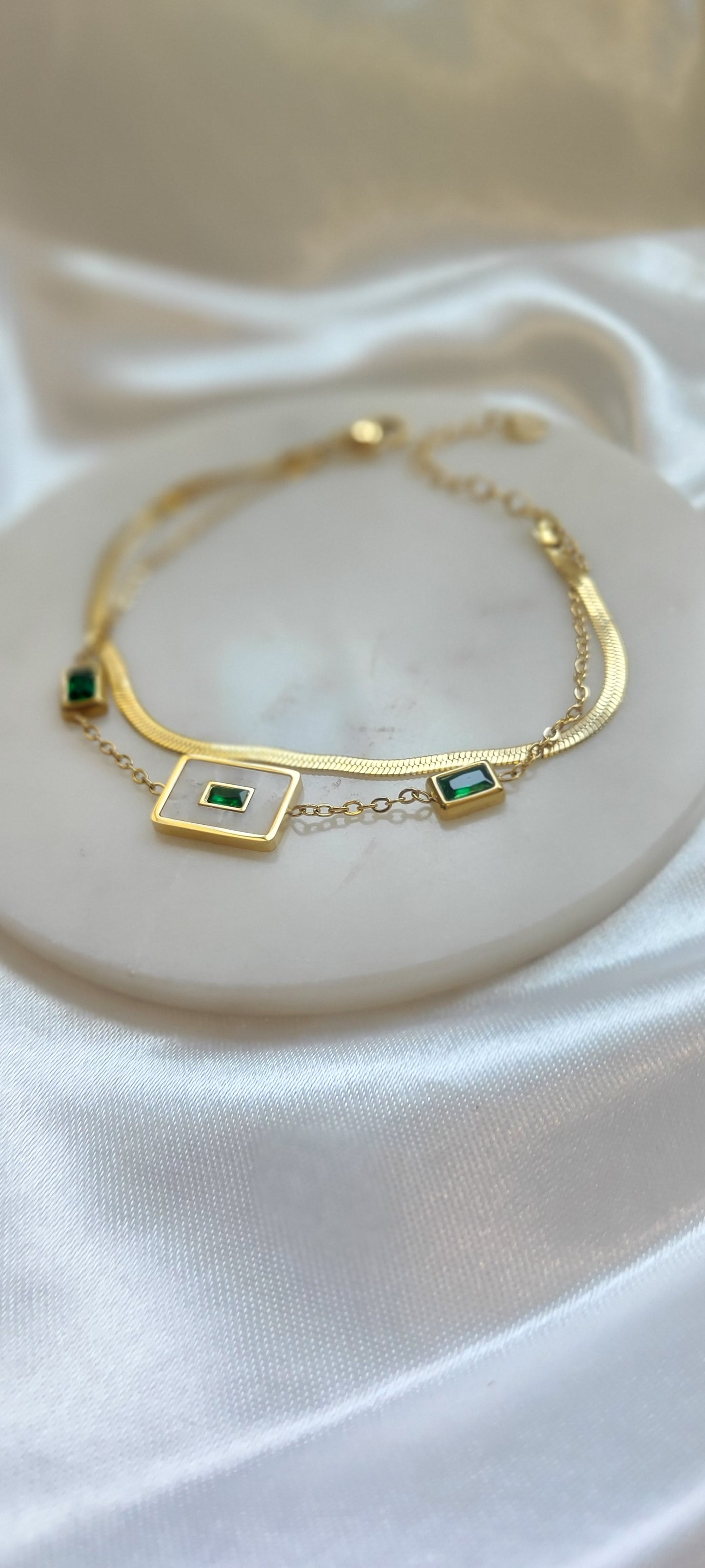 Mosaic Emerald Bracelet