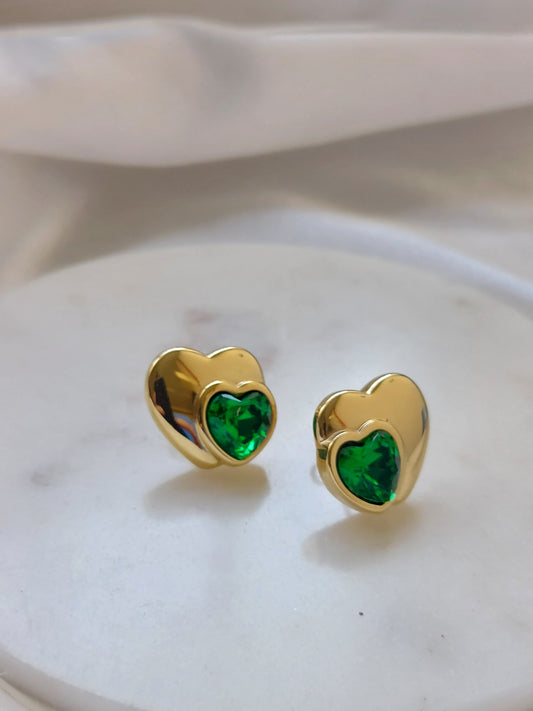 Lokaer Double Heart Earrings