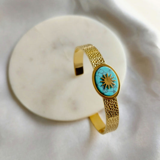 Stunner Turquoise Sun Cuff