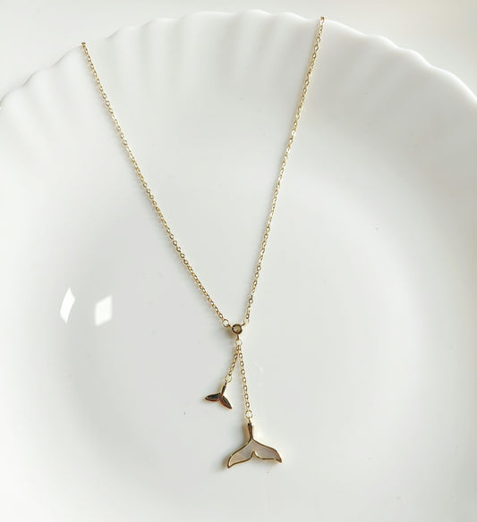 Twin Whale Tail Neckpiece