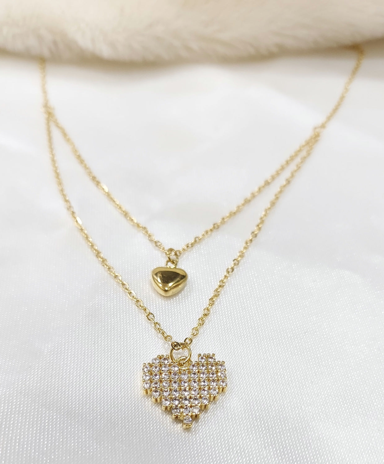 Studded Heart Layer Neckpiece