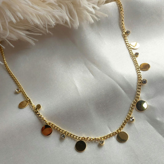 Gold dance again necklace