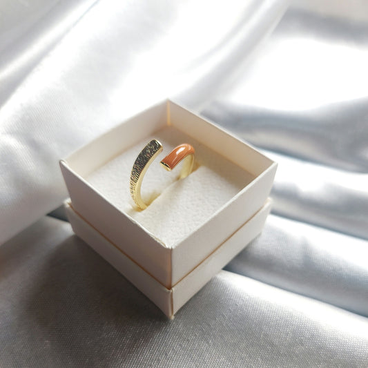 Enamel Orange Open Ring