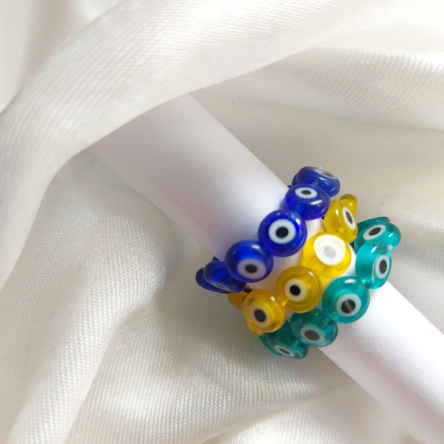 Evil Eye Bead Ring