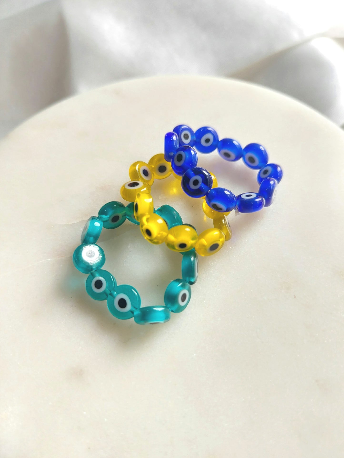 Evil Eye Bead Ring