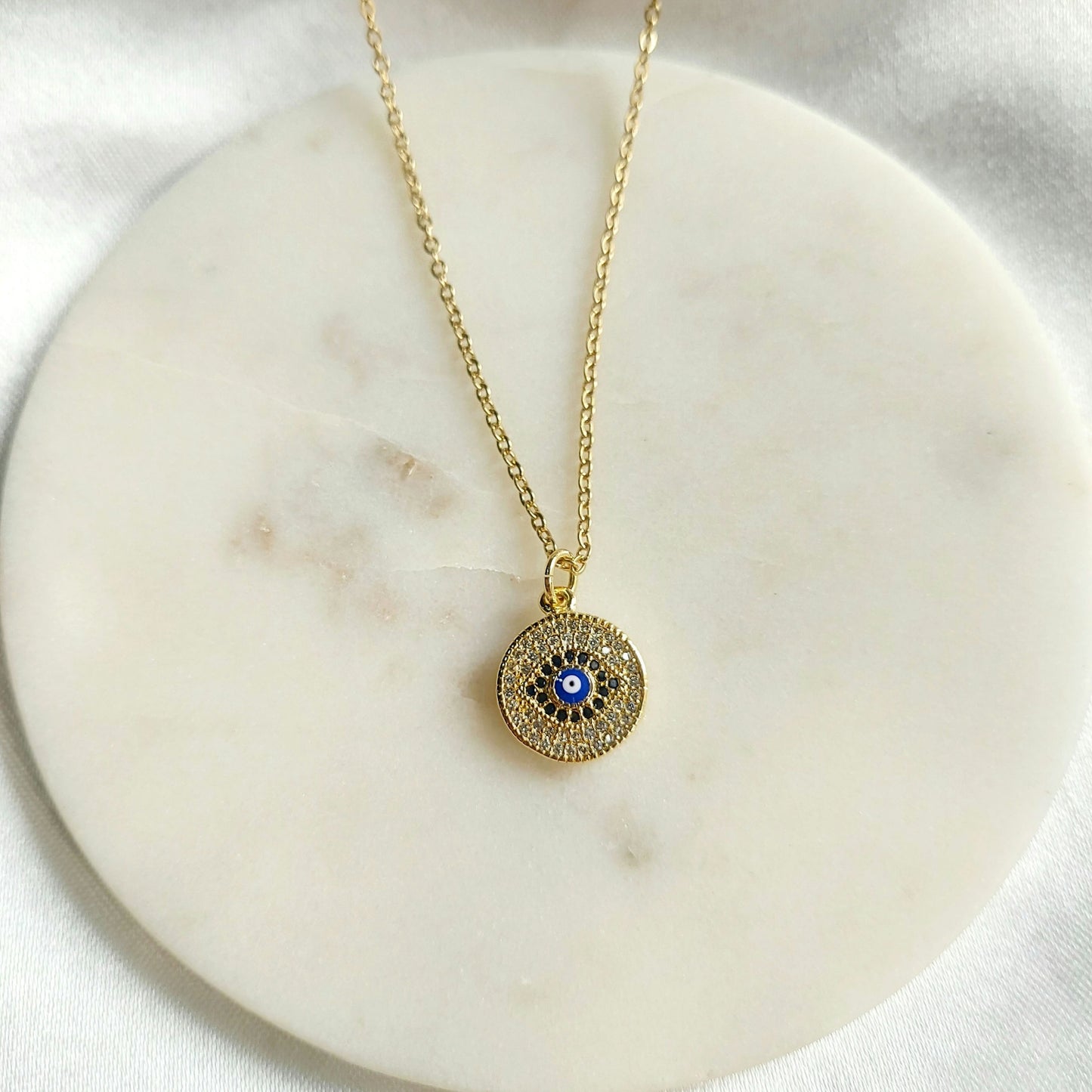 Golddie Evil Eye neckpiece