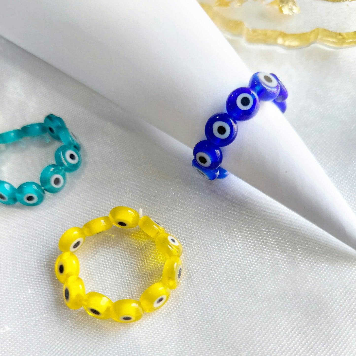 Evil Eye Bead Ring