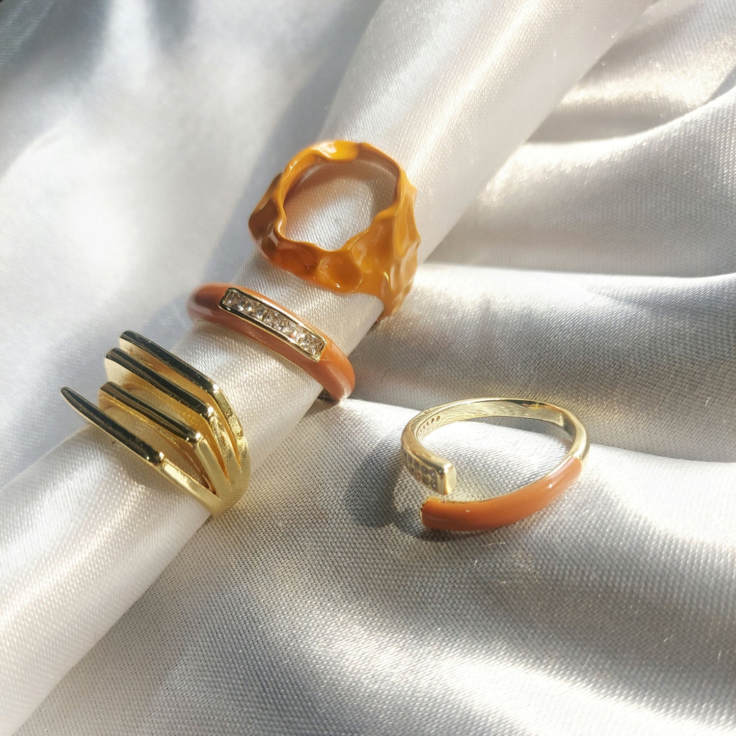 Enamel Orange Ring