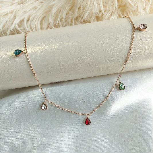 Rainbow Droplet Neckpiece