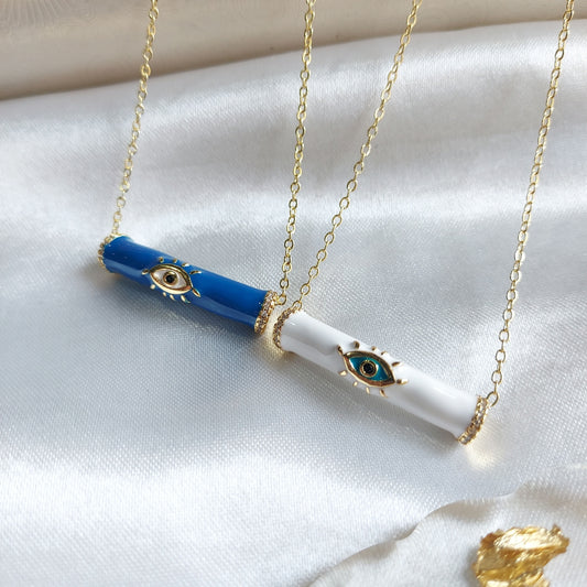 Evil Eye Bar Necklace