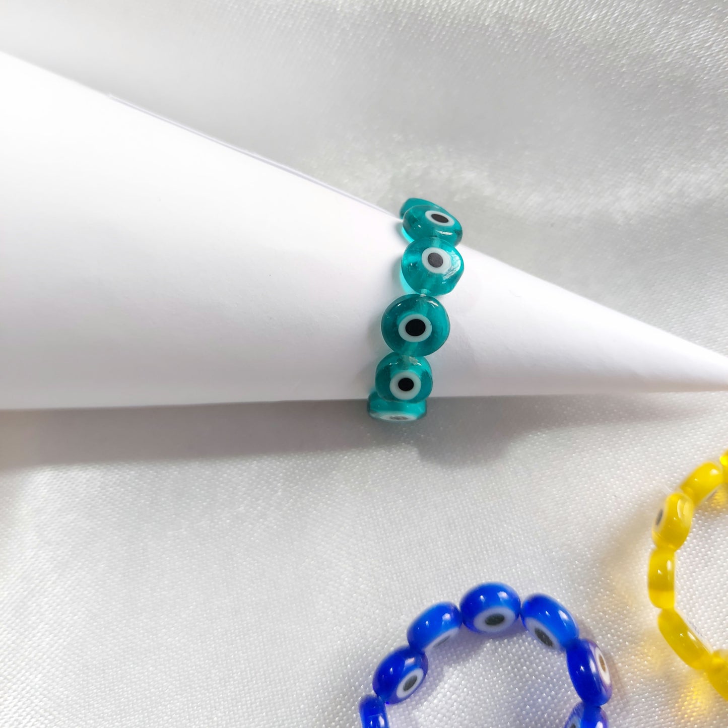 Evil Eye Bead Ring