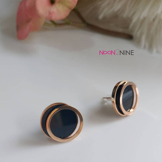 Rose Gold Interwined circles