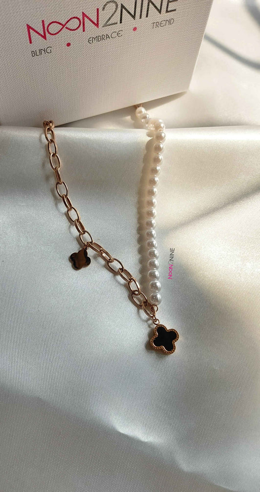 Clove Half Link pearl necklace_REVERSIBLE